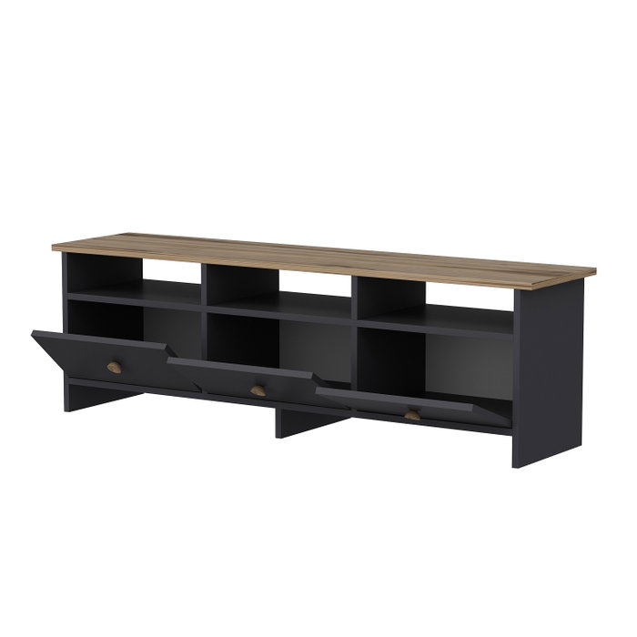 Hanah Home Oslo Soporte de TV Antracita y Roble